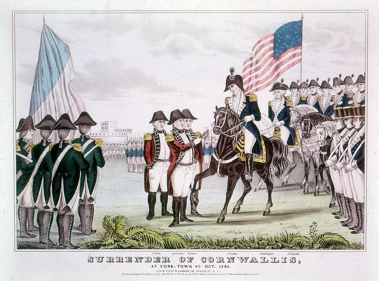 Surrender of Cornwallis, Yorktown, Virginia, 1781 by Unbekannt