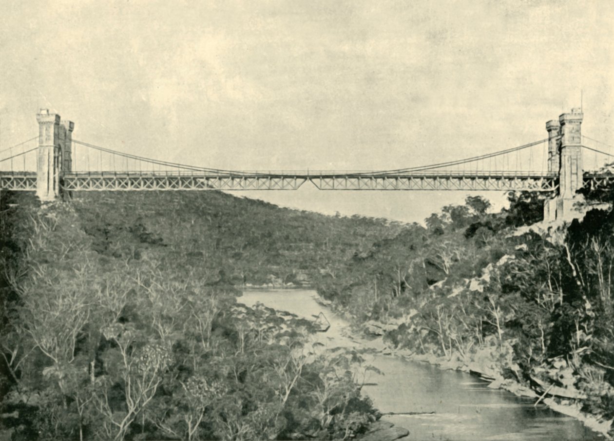 Suspension Bridge, North Sydney, 1901 by Unbekannt