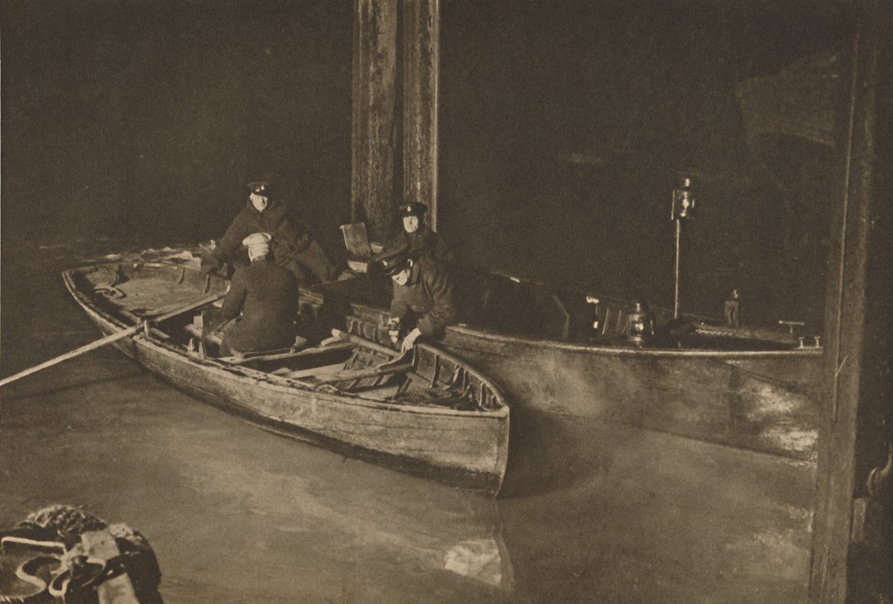 Thames Police on the Night Patrol Which Guards The Safety of the River by Unbekannt
