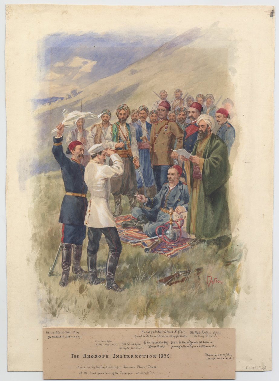 The April Uprising 1878. Negotiations at the Headquarters of the Insurgents, 1878 by Unbekannt