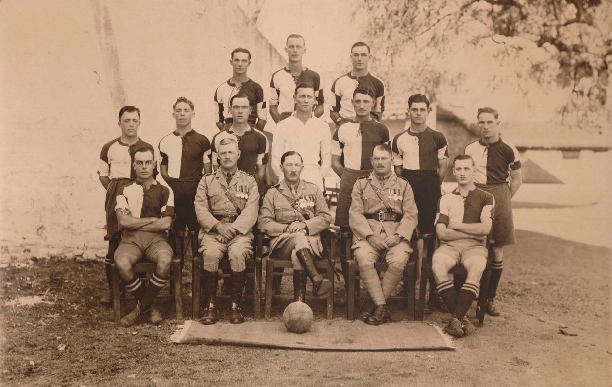 The Battalion Football Team of the First Battalion, The Queens Own Royal West Kent Regiment, Poona by Unbekannt