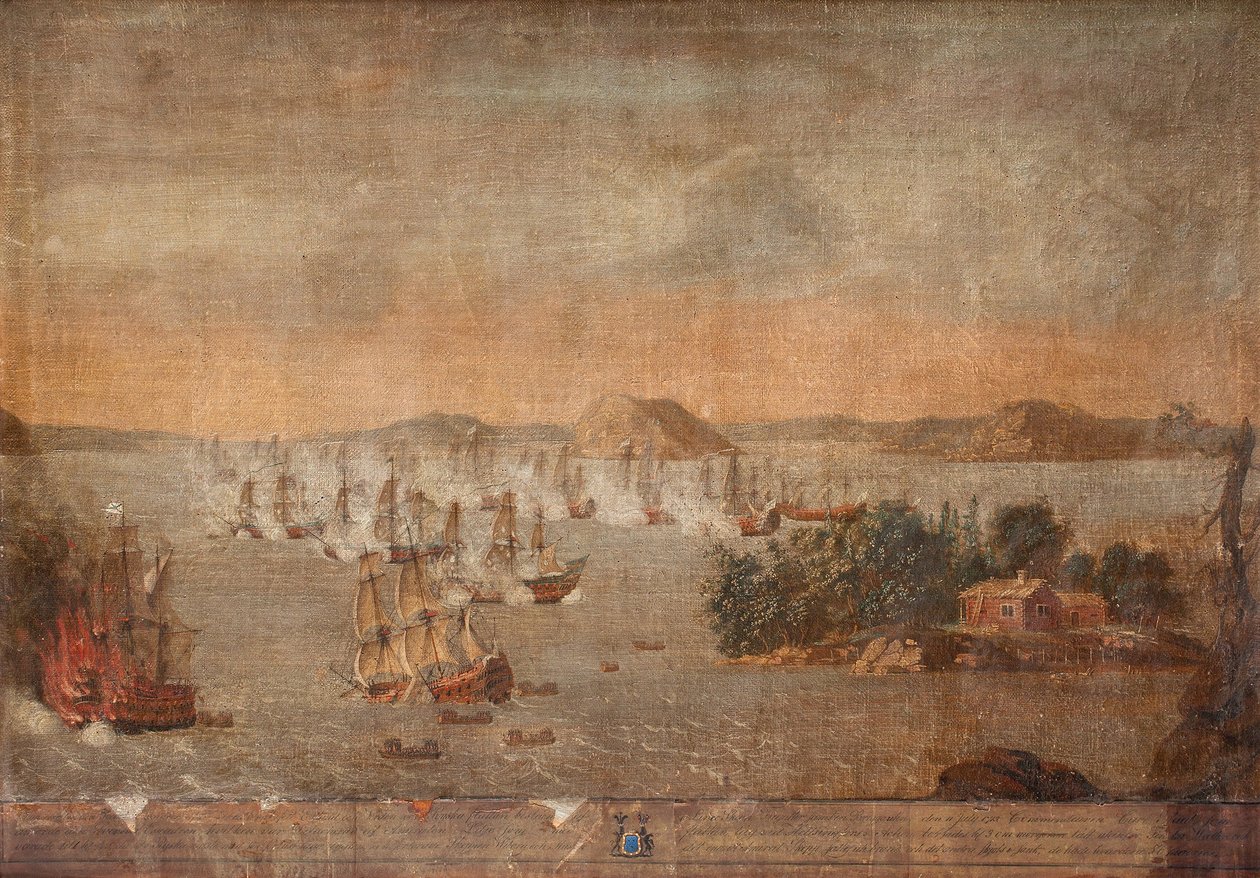 The Battle of Hoglande on 22 July 1713, 1713 by Unbekannt