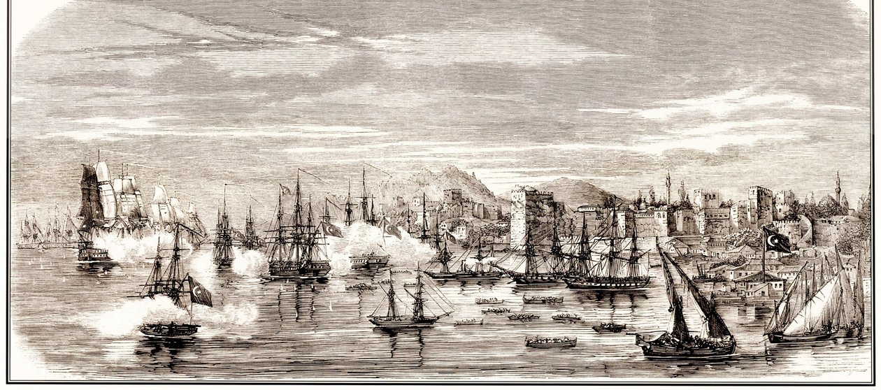 The Battle of Sinop on 30 November 1853, Mid of the 19th cen. by Unbekannt