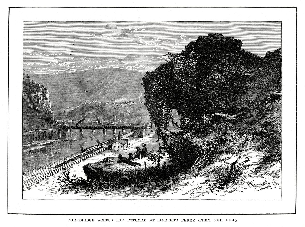The Bridge across the Potomac at Harpers Ferry, West Virginia, USA by Unbekannt