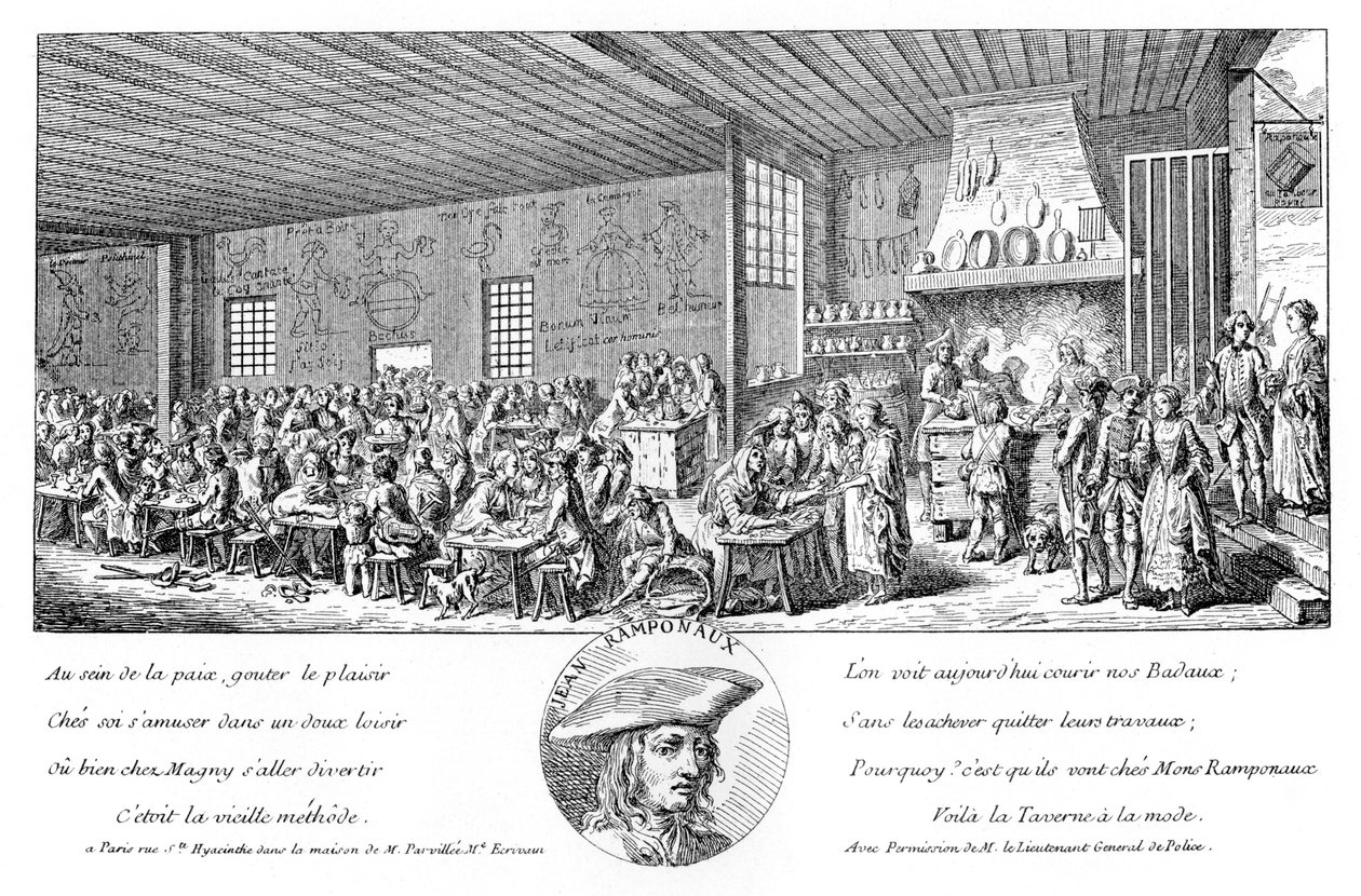 The Cabaret of Ramponneau by Unbekannt