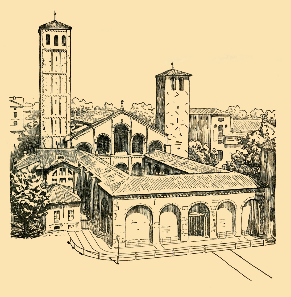 The Church of St. Ambrose at Milan, c1930 by Unbekannt