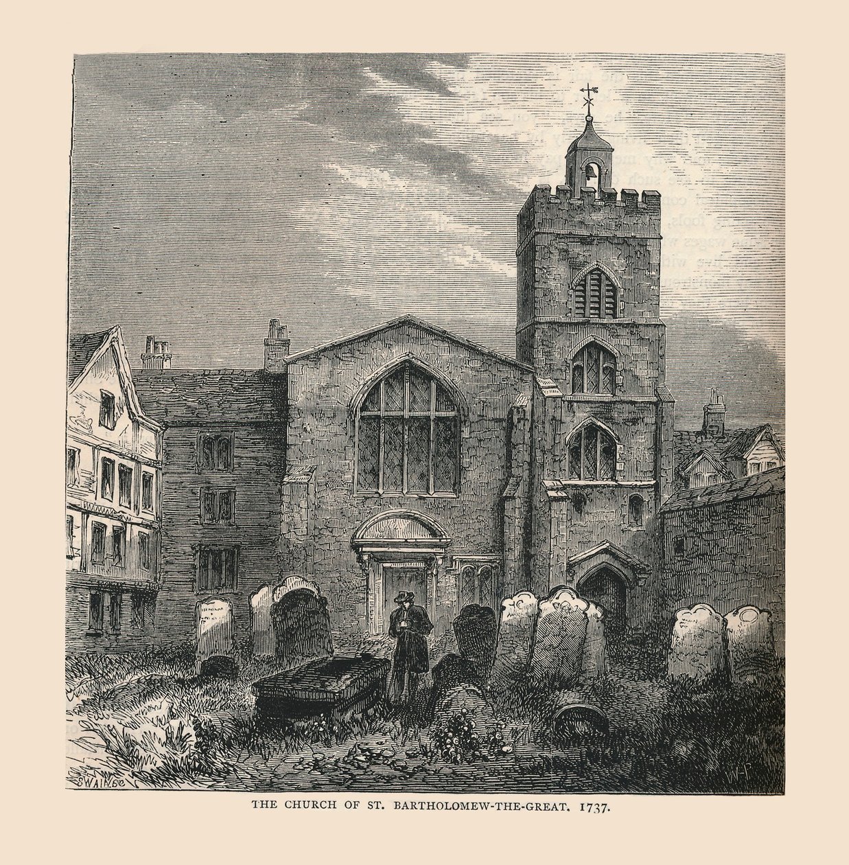 The Church of St. Bartholomew-the-Great, 1737 by Unbekannt