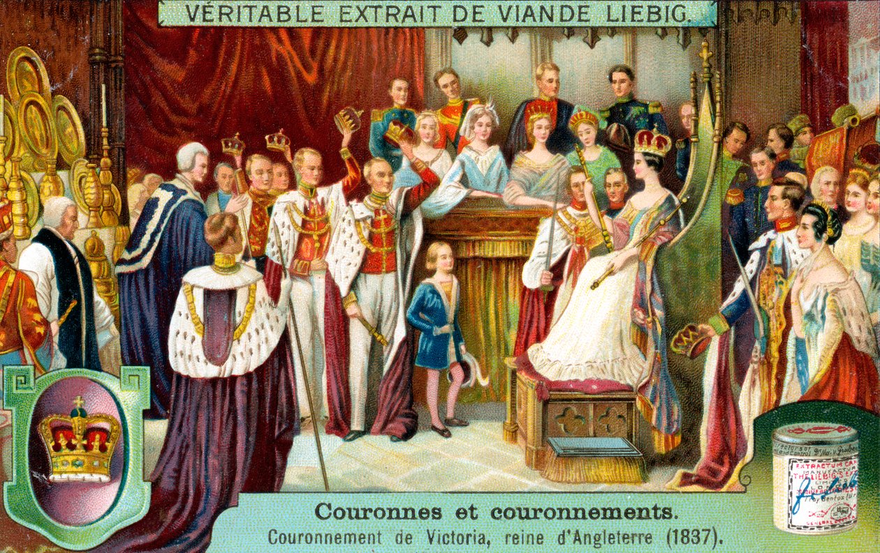 The Crowning of Victoria, Queen of England in 1837 by Unbekannt