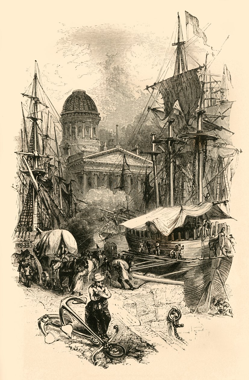 The Custom House, Liverpool, mid 19th century by Unbekannt