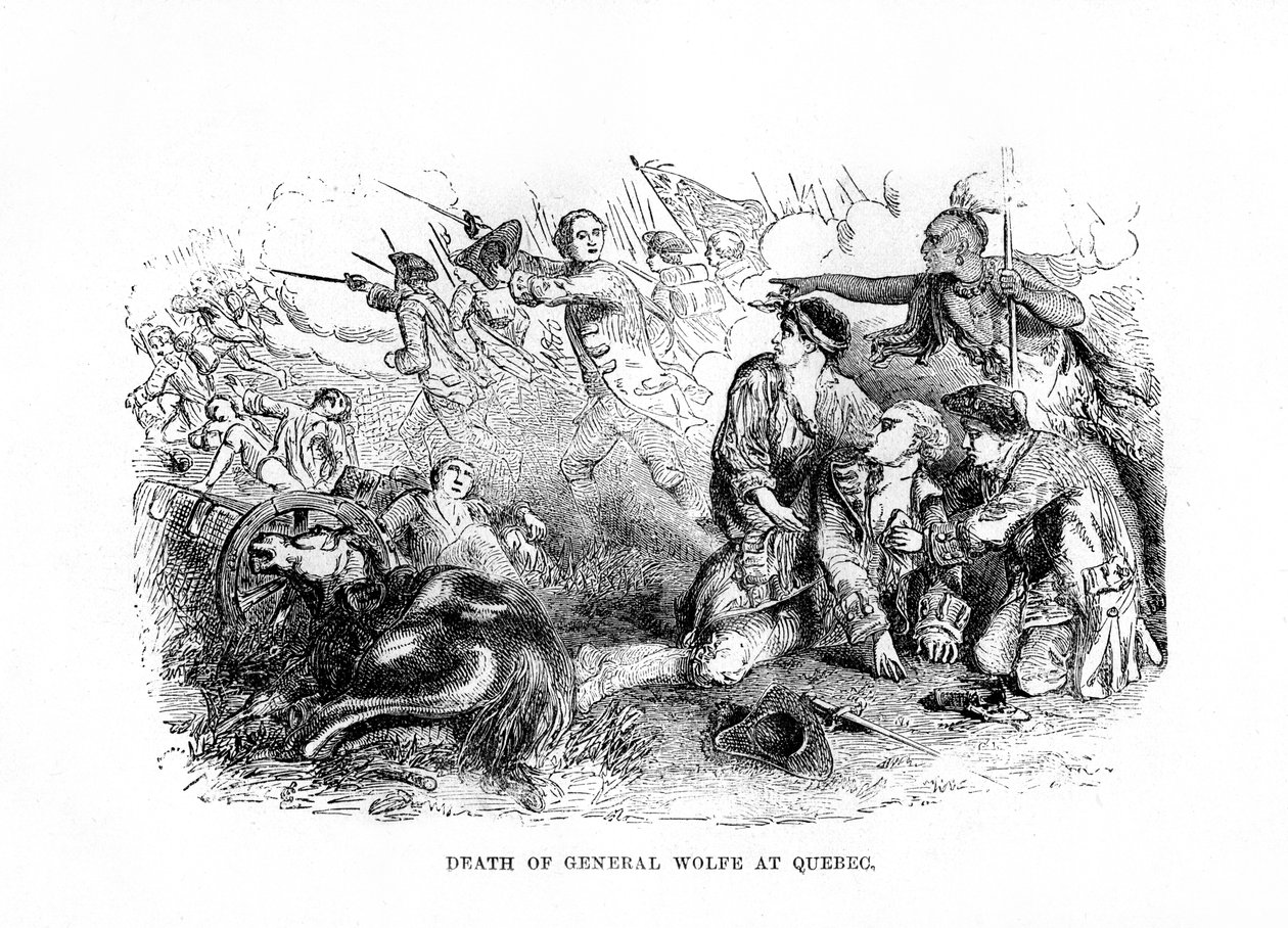 The Death of General Wolfe at Quebec, 1759 by Unbekannt