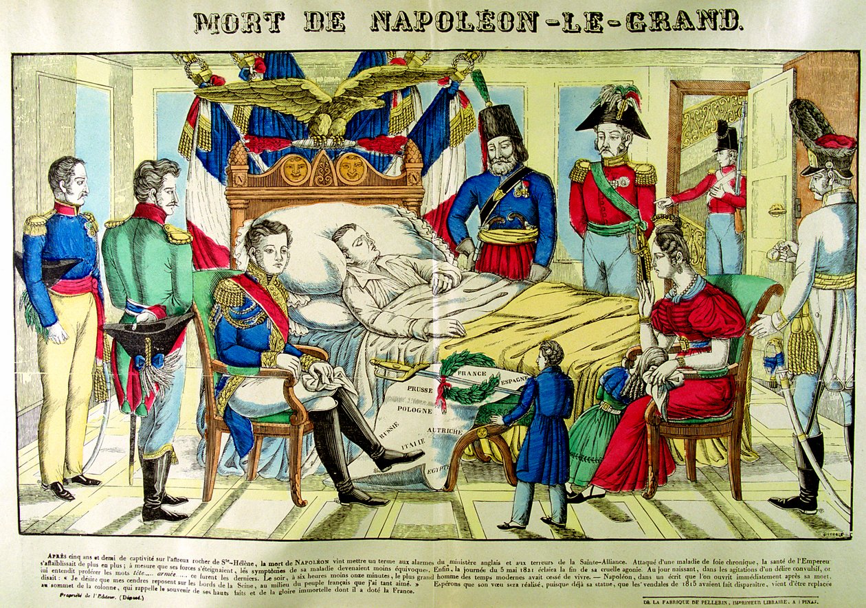 The Death of Napoleon the Great, 5 May 1821 by Unbekannt