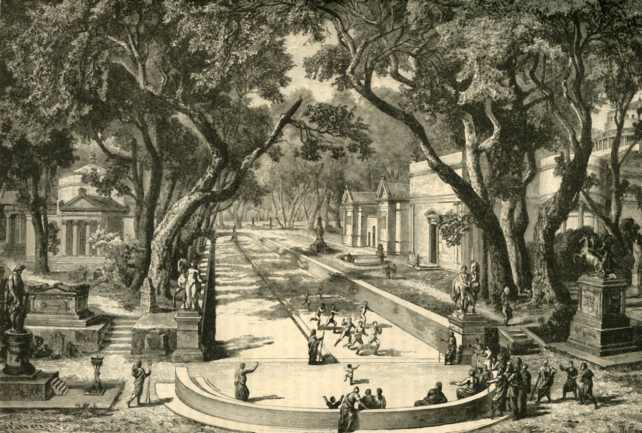 The Dromos in Sparta, Restored, 1890 by Unbekannt