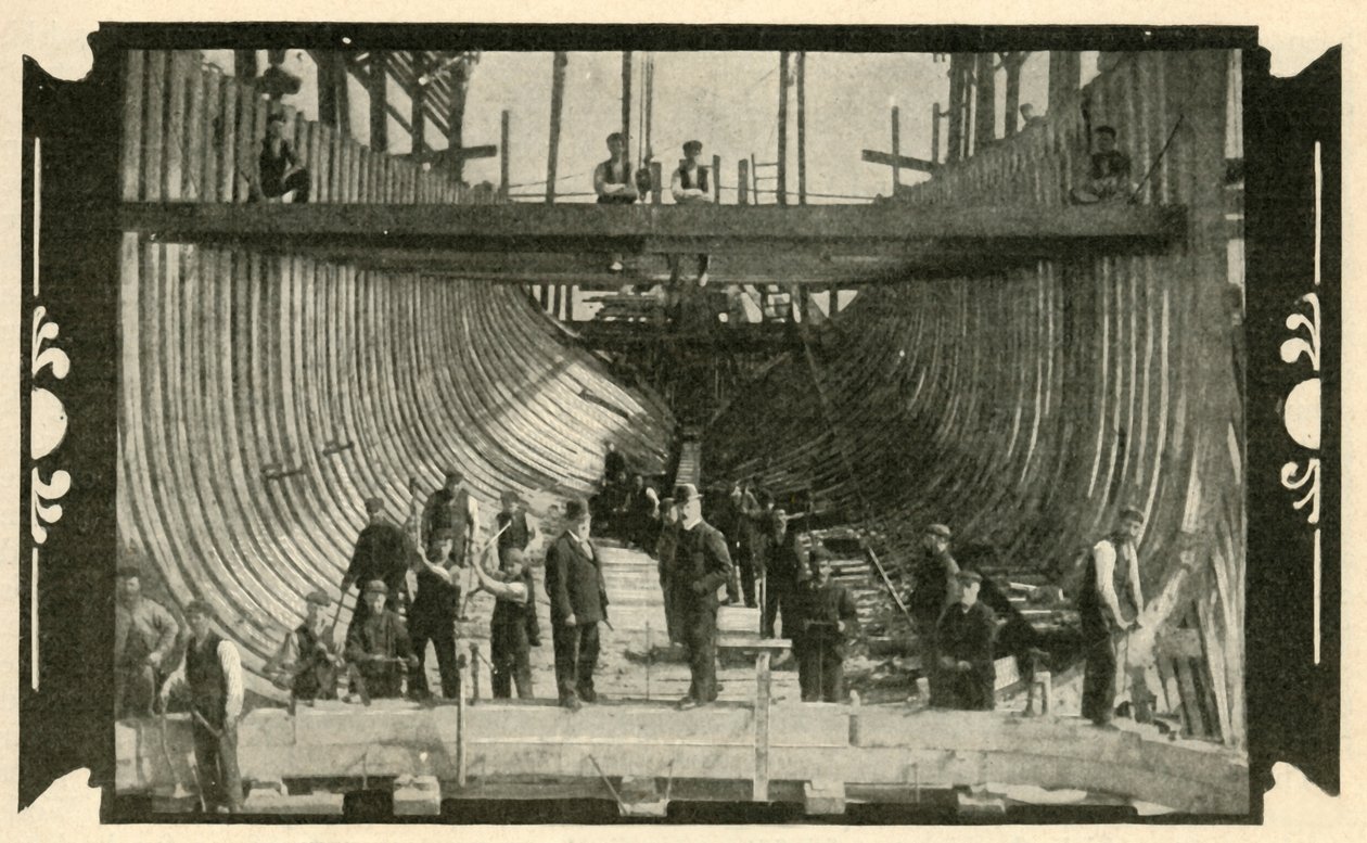 The English Vessel, Discovery, On The Stocks by Unbekannt
