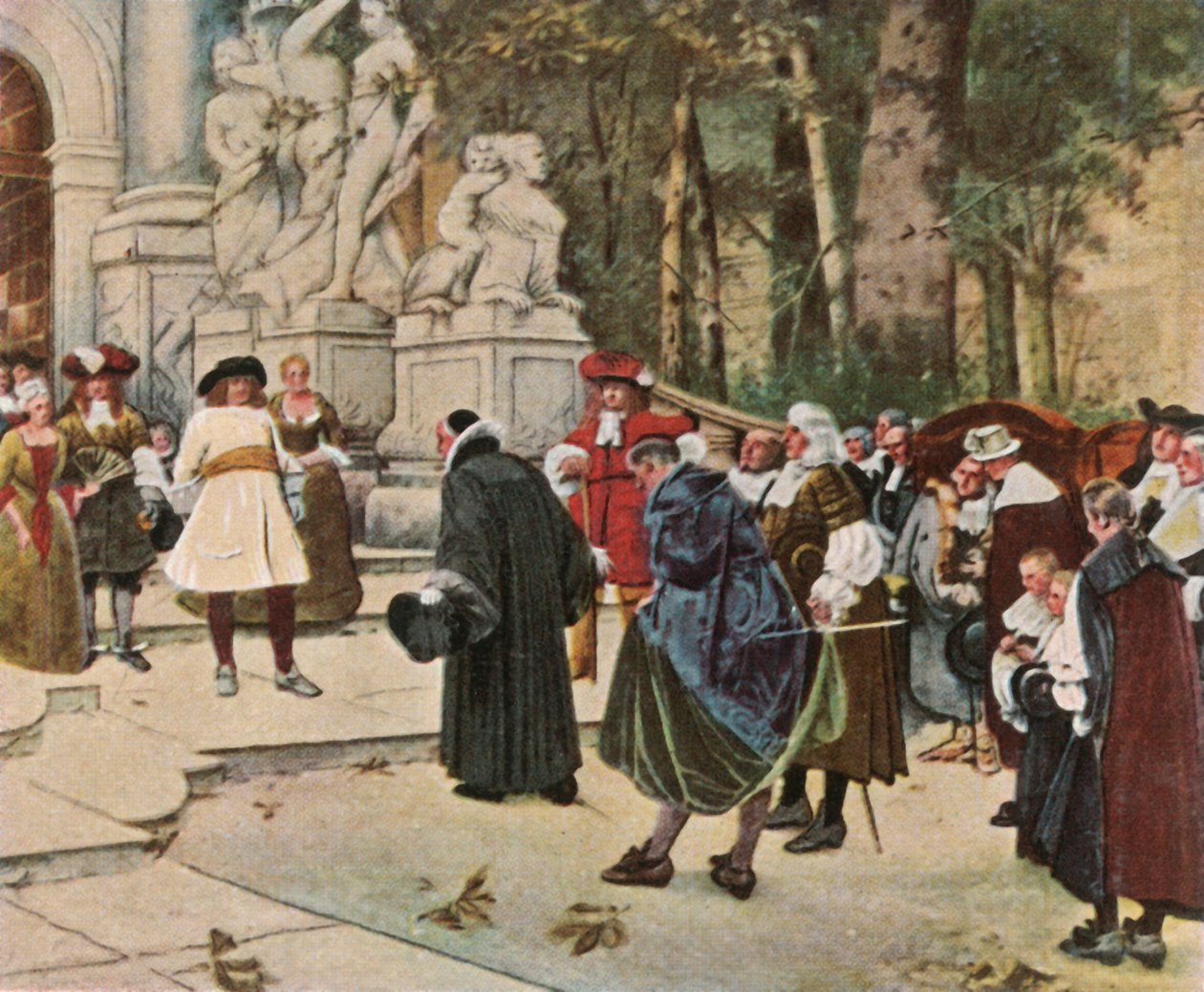 The Great Elector Receives Immigrants by Unbekannt