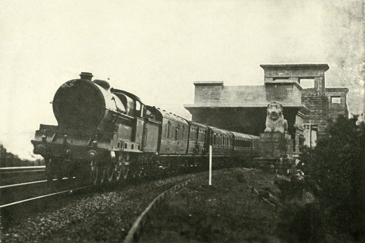 The Irish Mail Leaving the Menai Bridge, c1930 by Unbekannt
