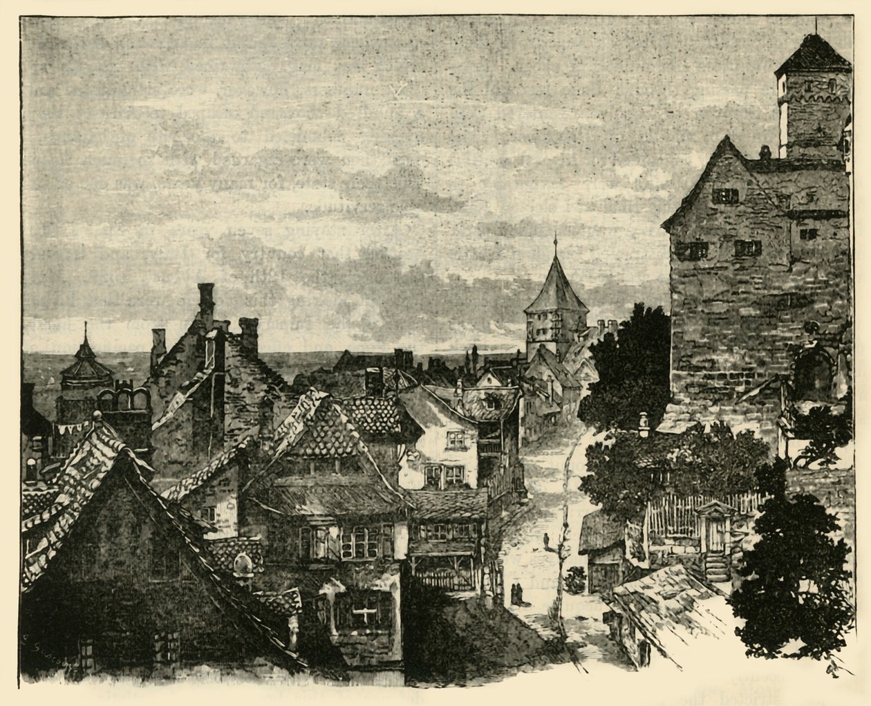 The Kaiserberg, Nuremberg by Unbekannt