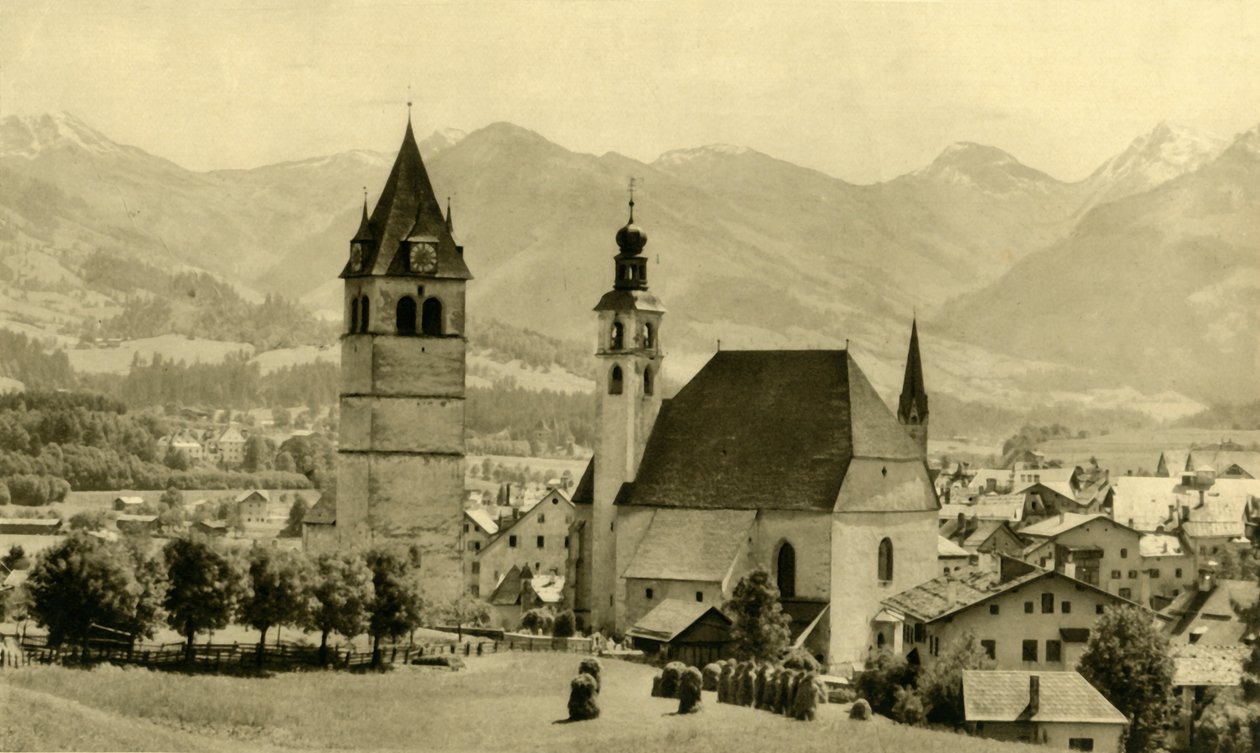 The Liebfrauenkirche and church of St Andreas, Kitzbühel, Tyrol, Austria by Unbekannt