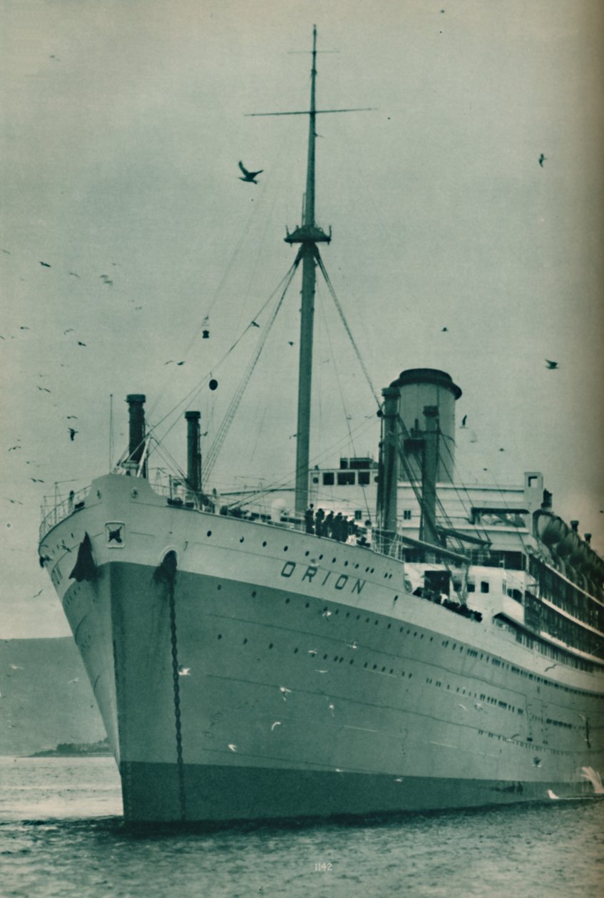 The Majesty of a Great Liner - The Orion at Anchor, 1937 by Unbekannt