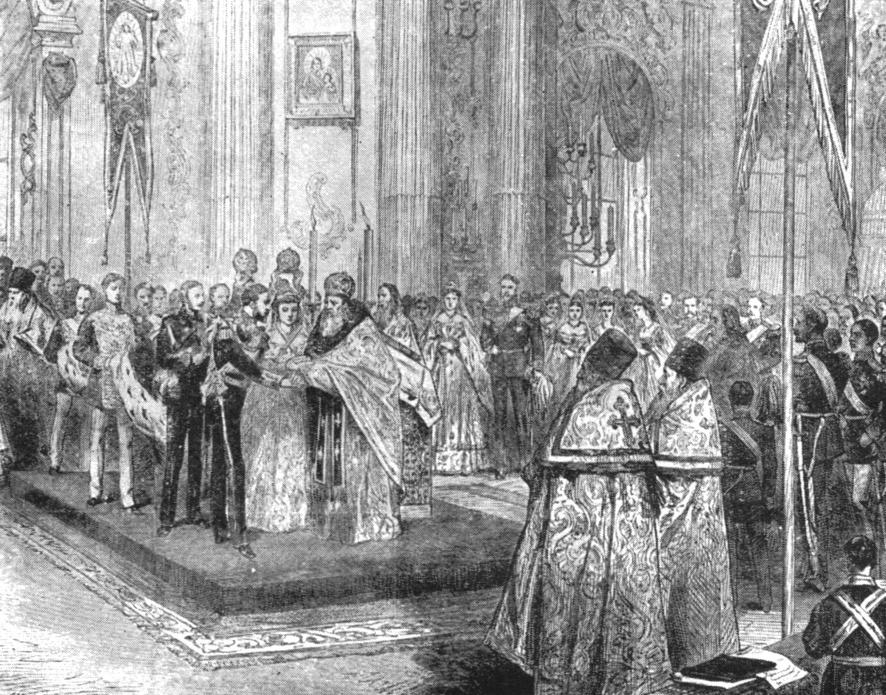 The Marriage of The Duke of Edinburgh with The Grand Duchess Marie Alexandrovna by Unbekannt