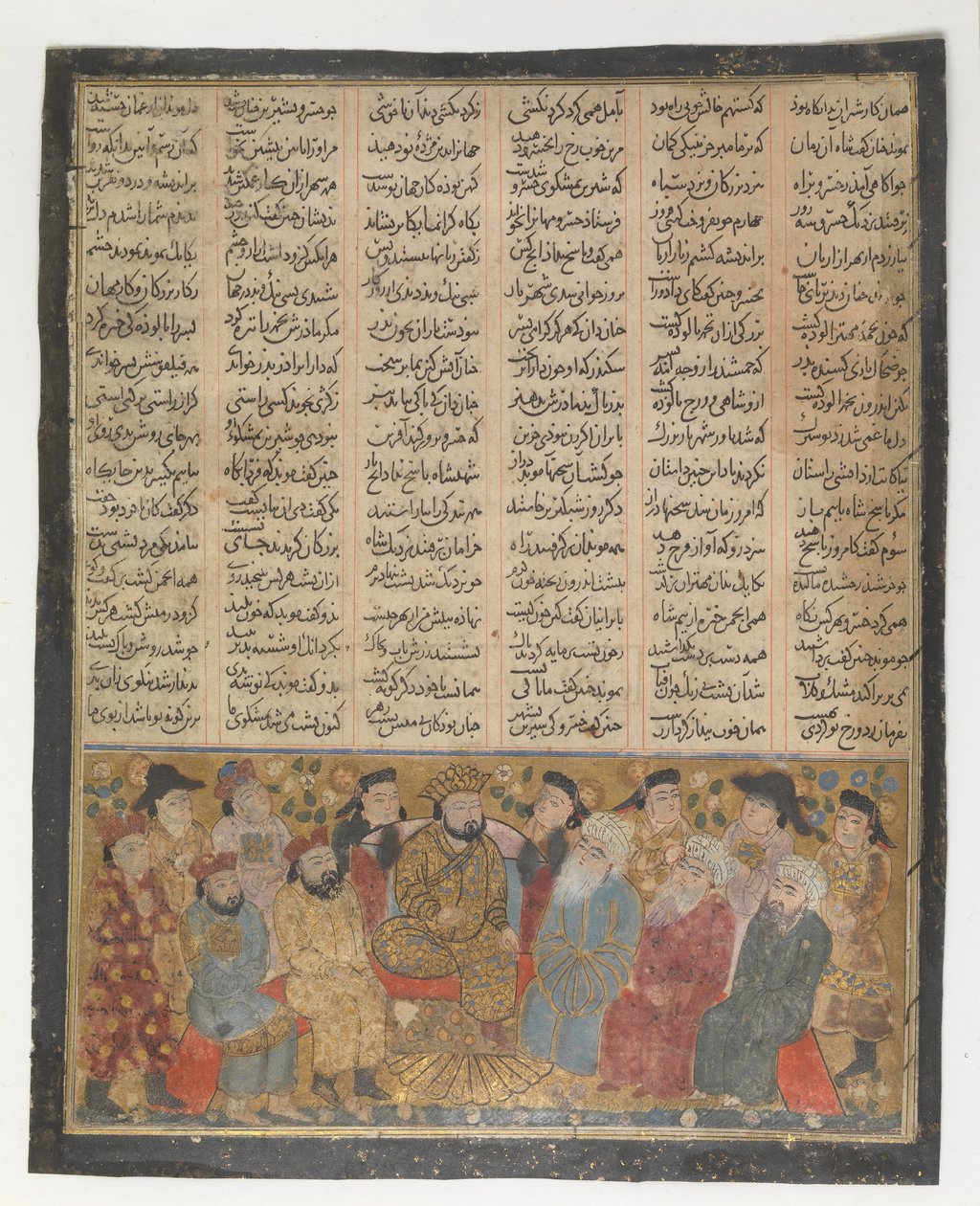 The Nobles and Mubids Advise Khusrau Parviz about Shirin, Folio from ...