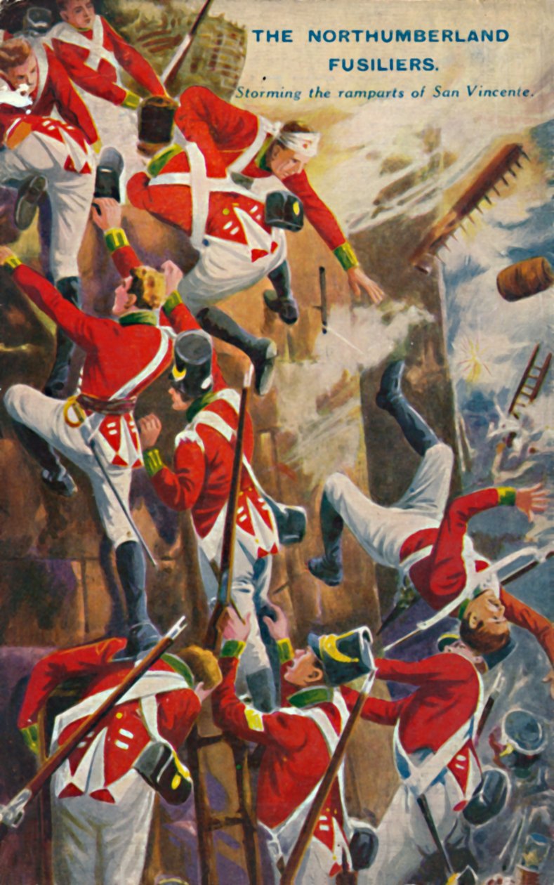 The Northumberland Fusiliers Storming the Ramparts of San Vincente, 1812, 1939 by Unbekannt