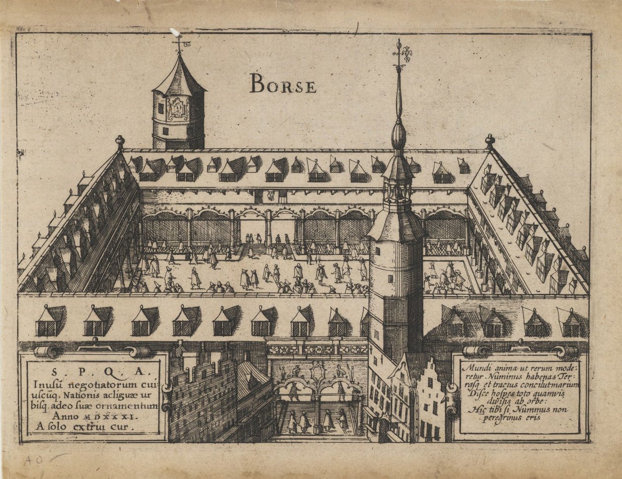 The Old Exchange in Antwerp by Unbekannt