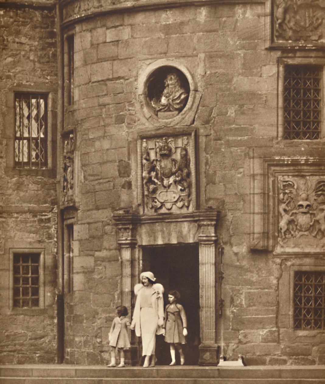The Queen at Her Old Home, Glamis Castle by Unbekannt