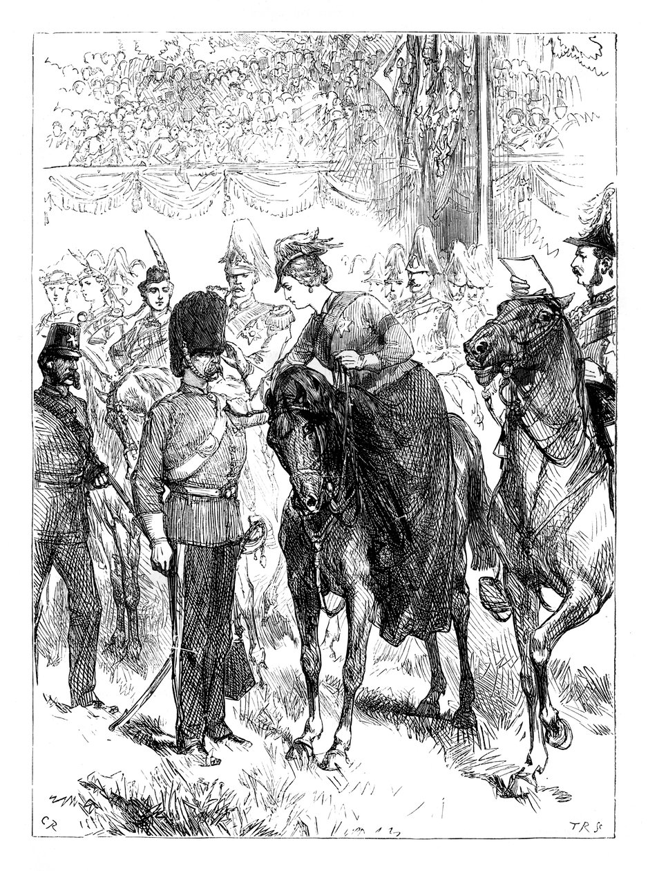 The Queen Distributing the Victoria Crosses in Hyde Park, London by Unbekannt
