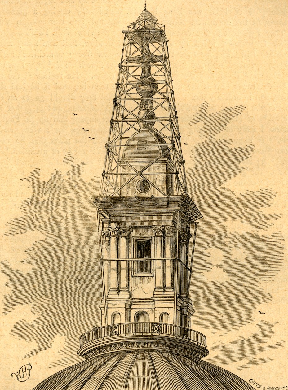 The Scaffolding and Observatory on St. Pauls by Unbekannt