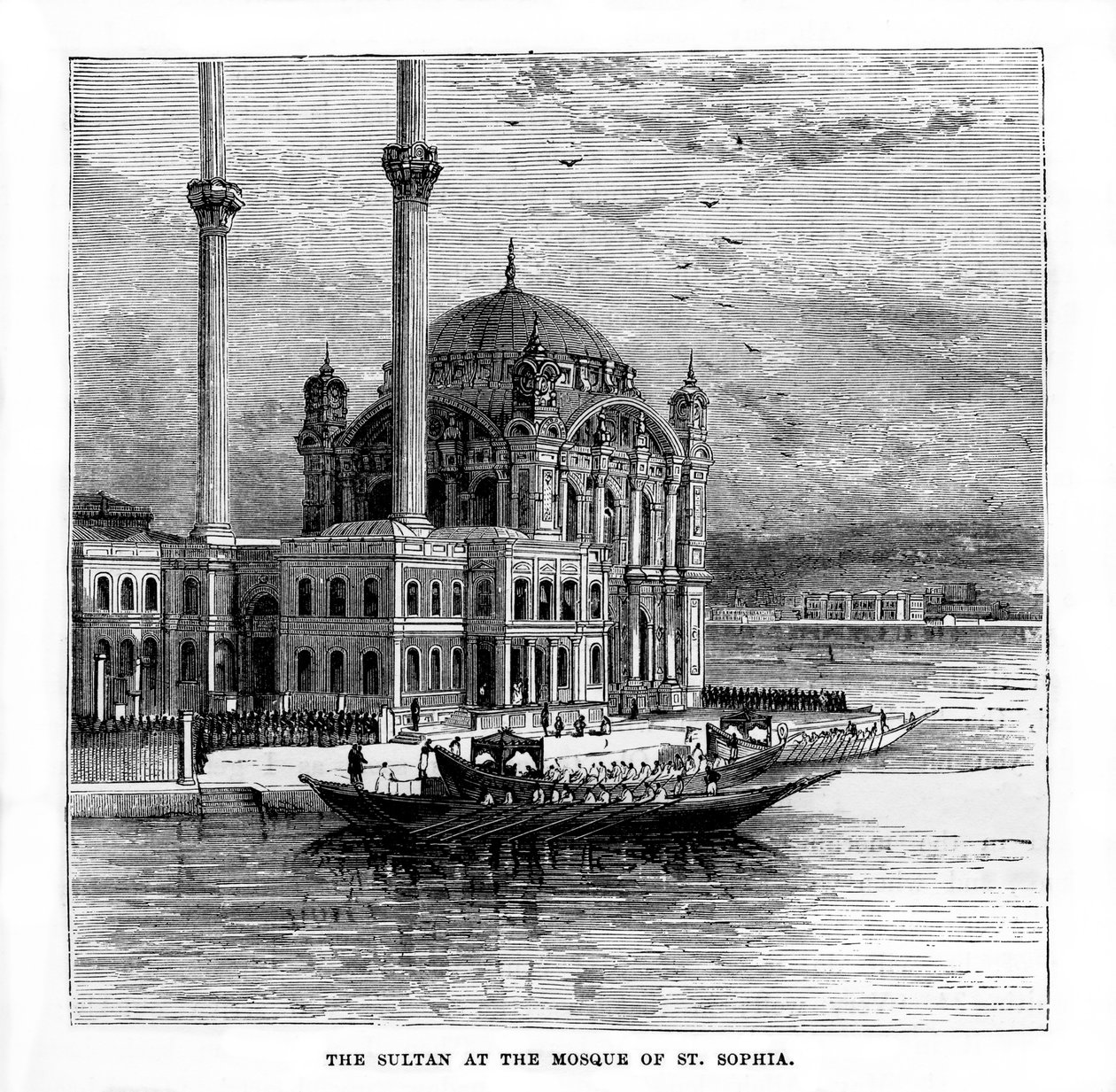 The Sultan at the Mosque of St Sophia, Constantinople, Turkey, 19th century by Unbekannt