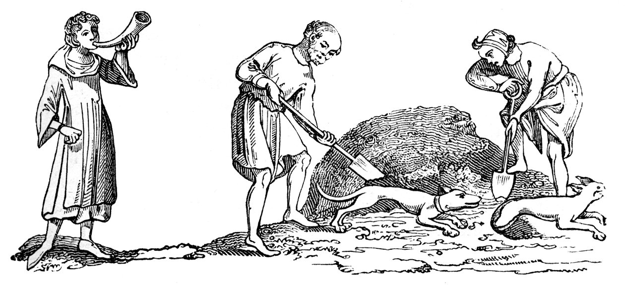 The Unearthing of a Fox, 14th century, 1833 by Unbekannt