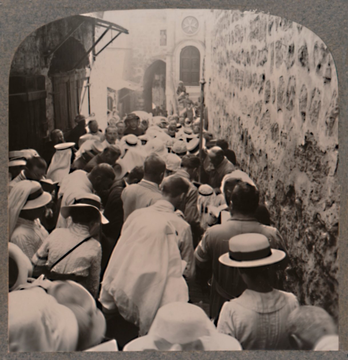 The Via Dolorosa from the Tower of Antonio to the Church of the Holy Sepulchre by Unbekannt