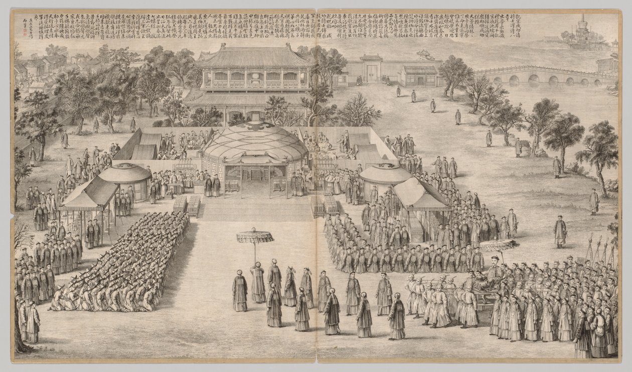 The Victory Banquet: from Battle Scenes of the Quelling of Rebellions by Unbekannt