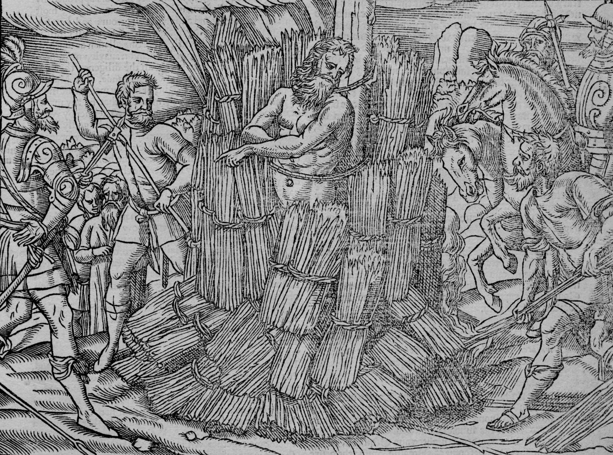 The Burning of Master Hierome of Prague by Unbekannt