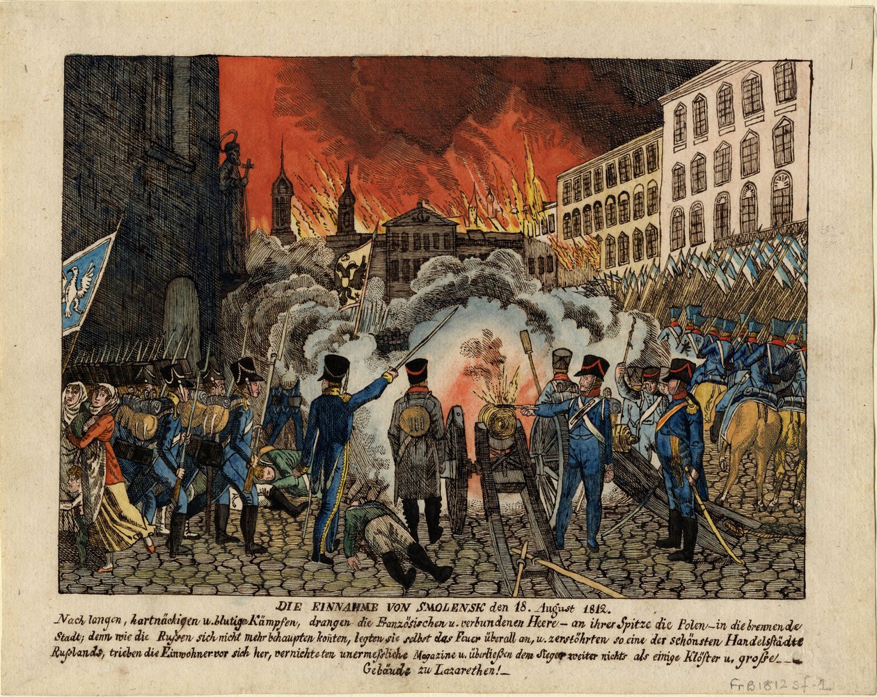 The Capture of Smolensk on August 18, 1812 by Unbekannt