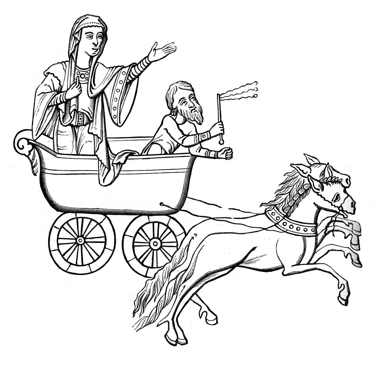 The Carruca, 9th Century by Unbekannt