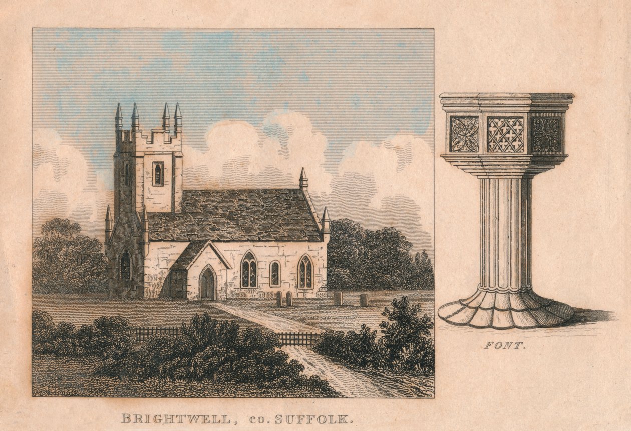 The Church of St John the Baptist, Brightwell, Suffolk, 19th Century by Unbekannt