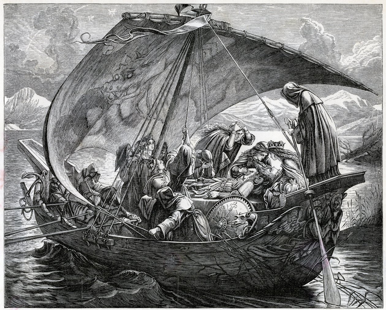 The death of King Arthur by Unbekannt: Buy fine art print