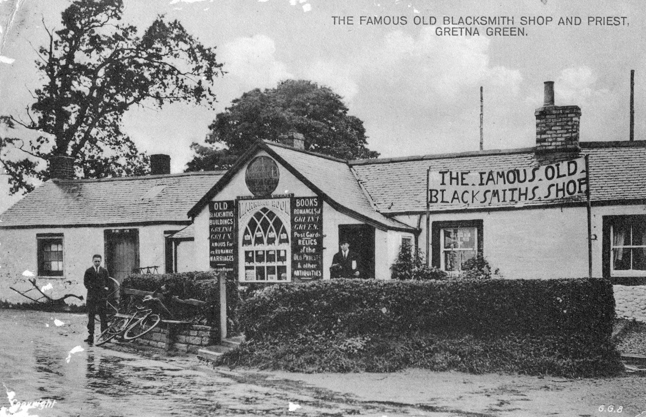 The famous old blacksmiths shop, Gretna Green, Dumfriesshire, Scotland by Unbekannt