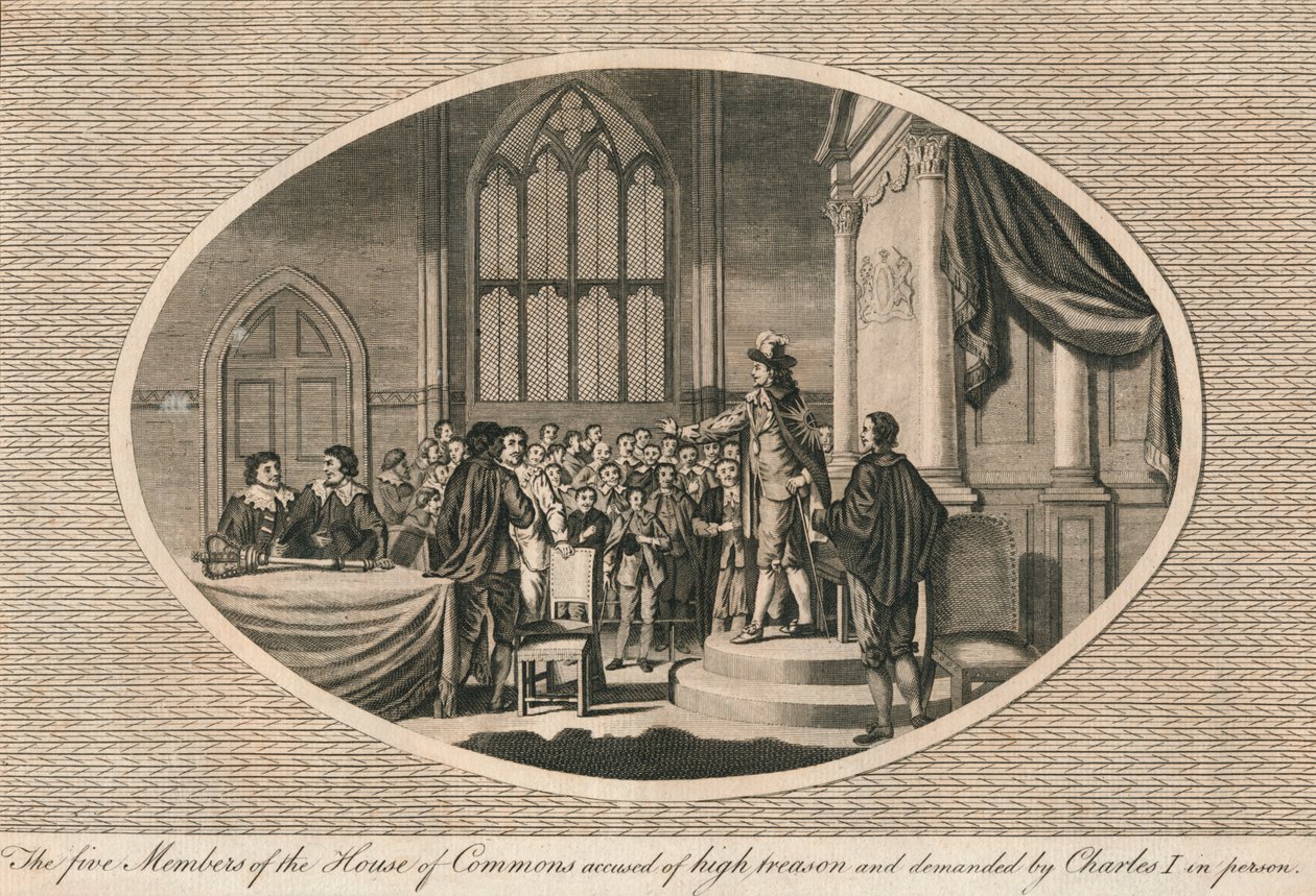 The Five Members of the House of Commons Accused of High Treason, 1642 by Unbekannt