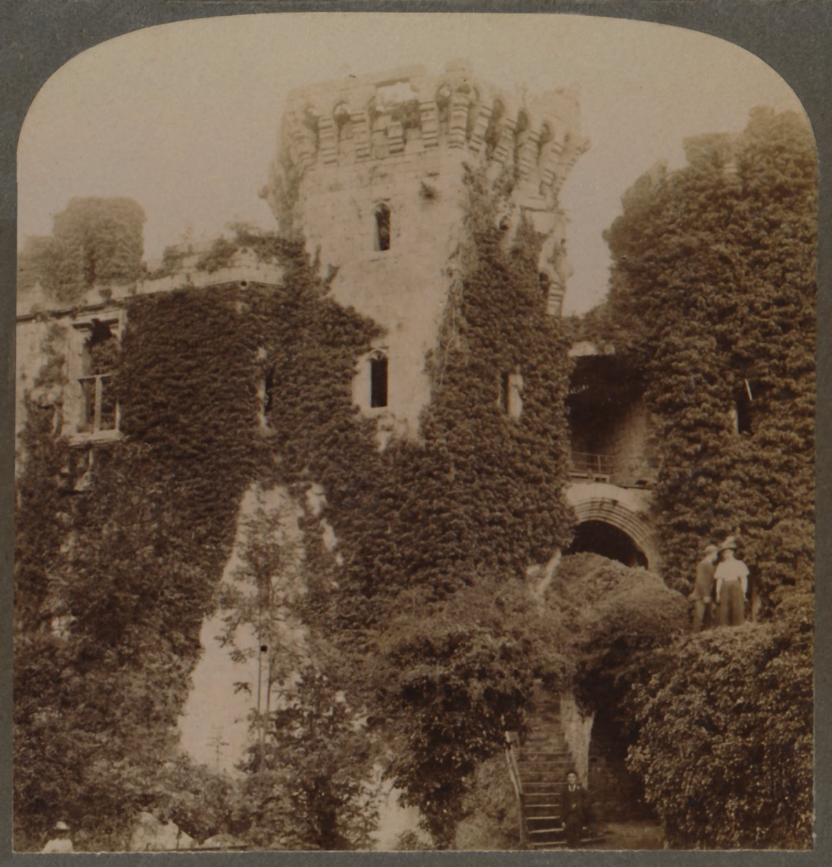 The Ivy-Clad Towers of Raglan Castle, the Last Stronghold of Charles I, Monmouthshire, England by Unbekannt