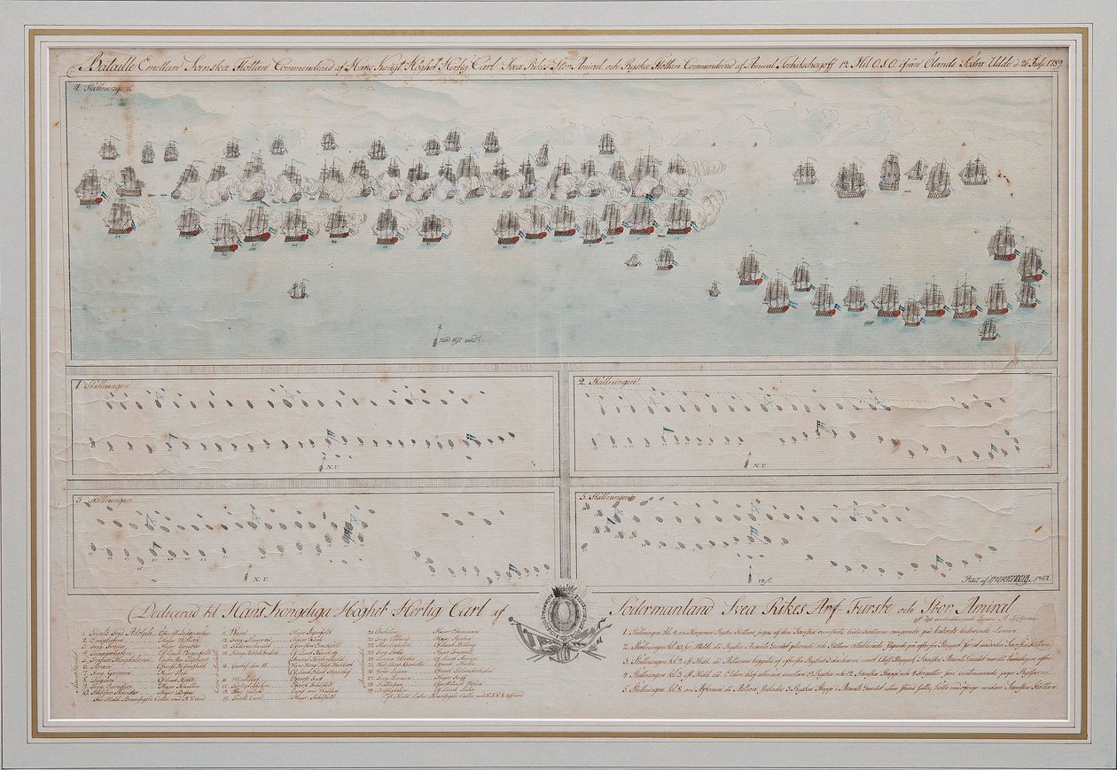 The naval Battle of Öland on 26 July 1789 by Unbekannt