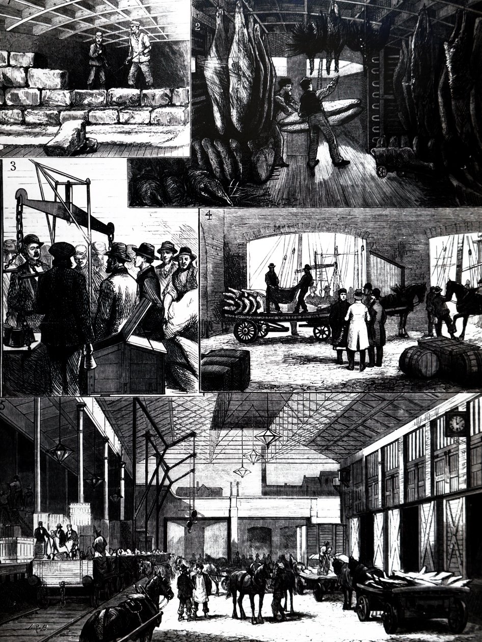 The process of moving chilled meat from the US to Liverpool by Unbekannt