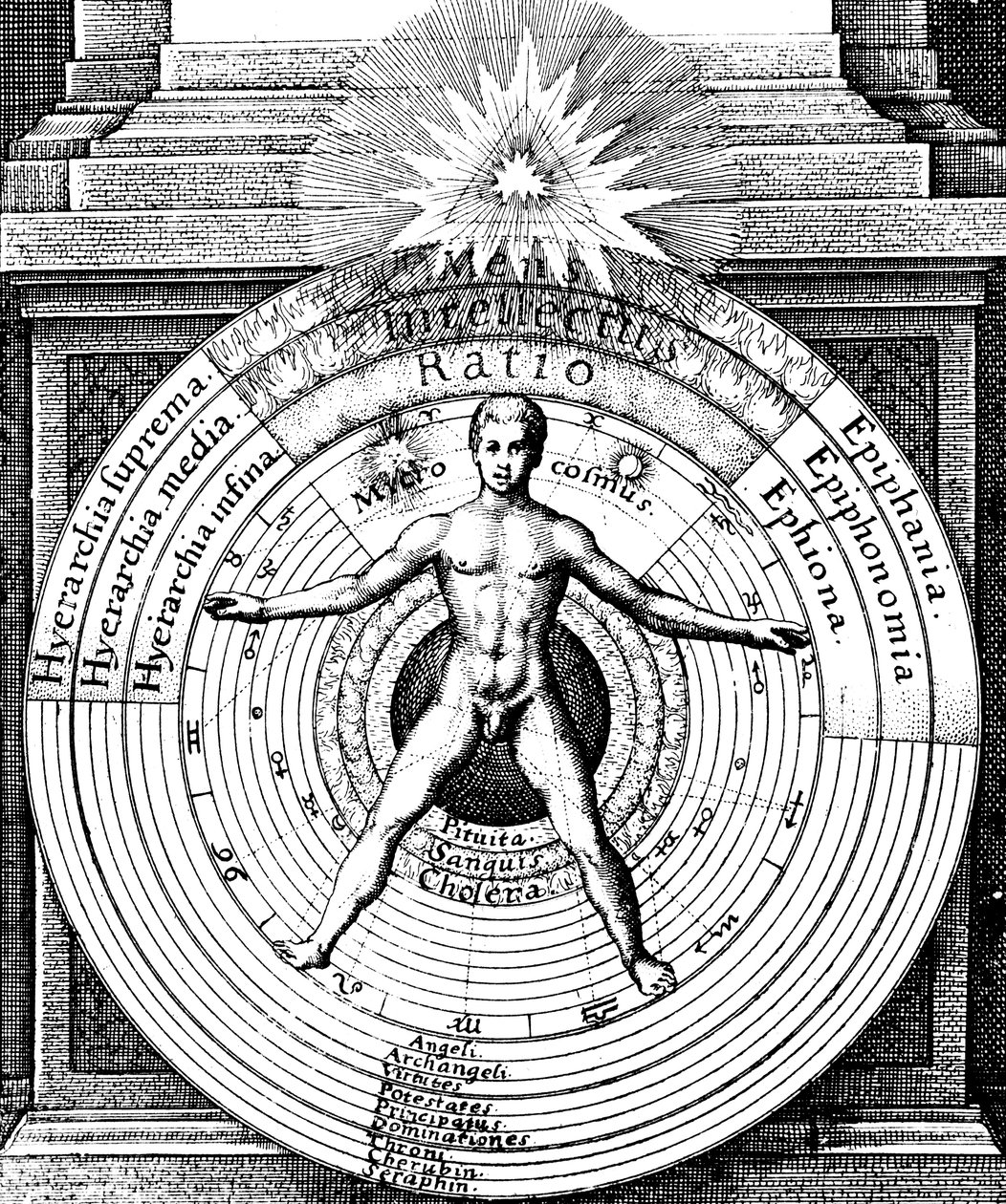 The relation of Man, the microcosm, with the Universe, the macrocosm by Unbekannt