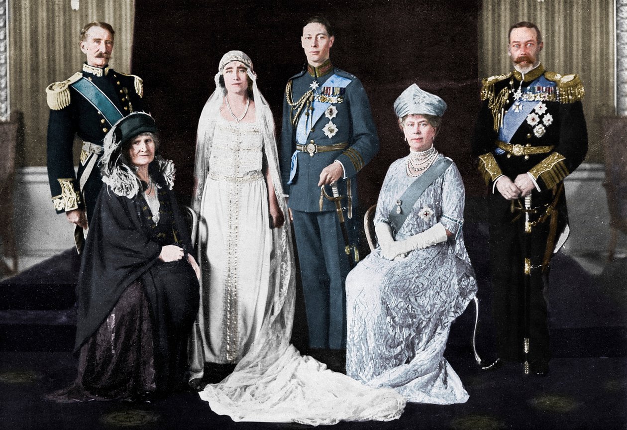 The Wedding of the Duke of York and Lady Elizabeth Bowes-Lyon by Unbekannt