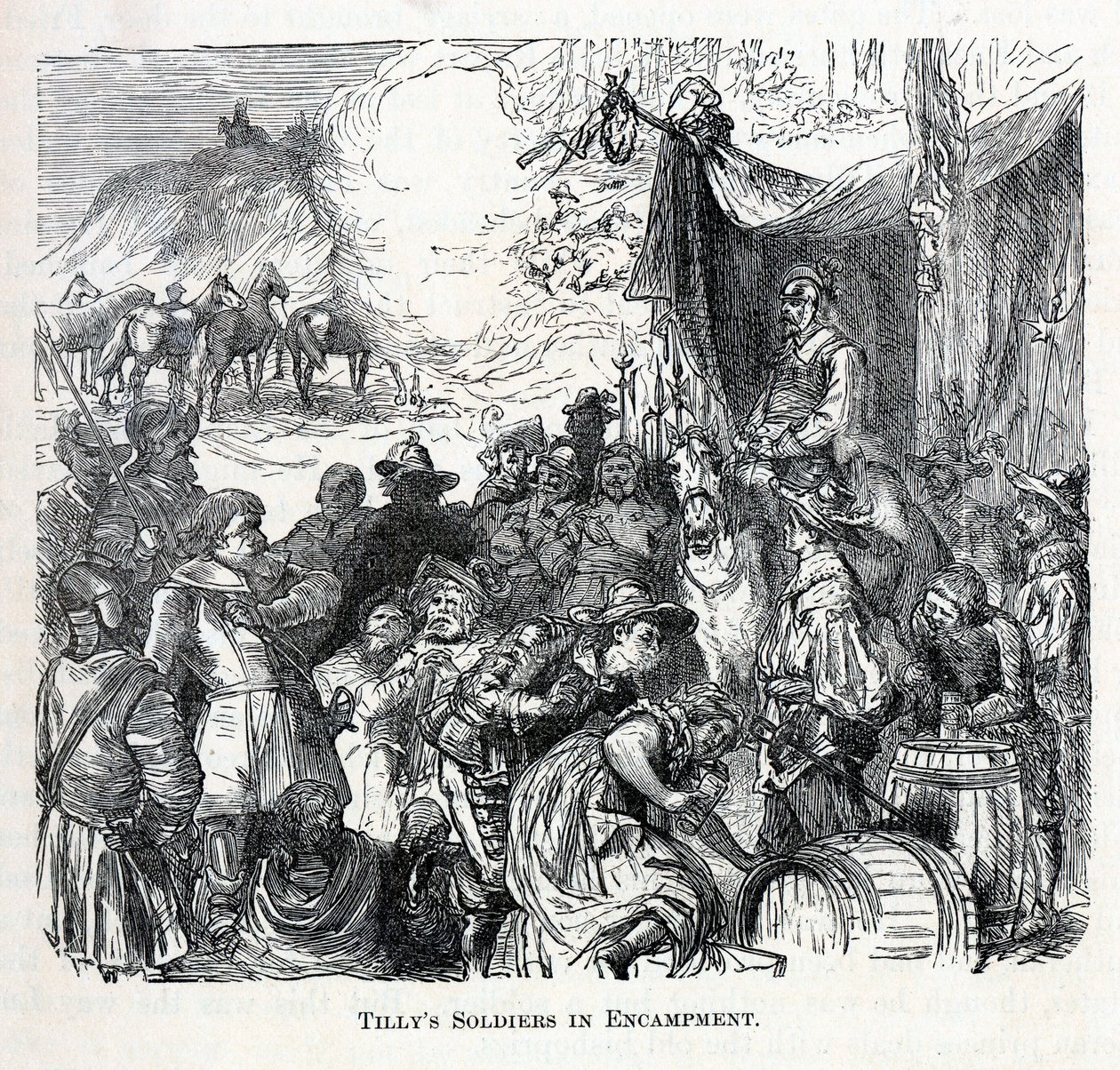 Tillys Soldiers in Encampment, 1882 by Unbekannt