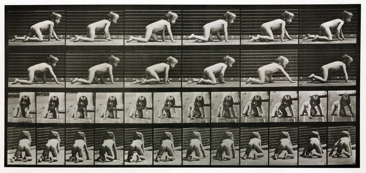 Time-Lapse Photographs of a Child Crawling by Unbekannt