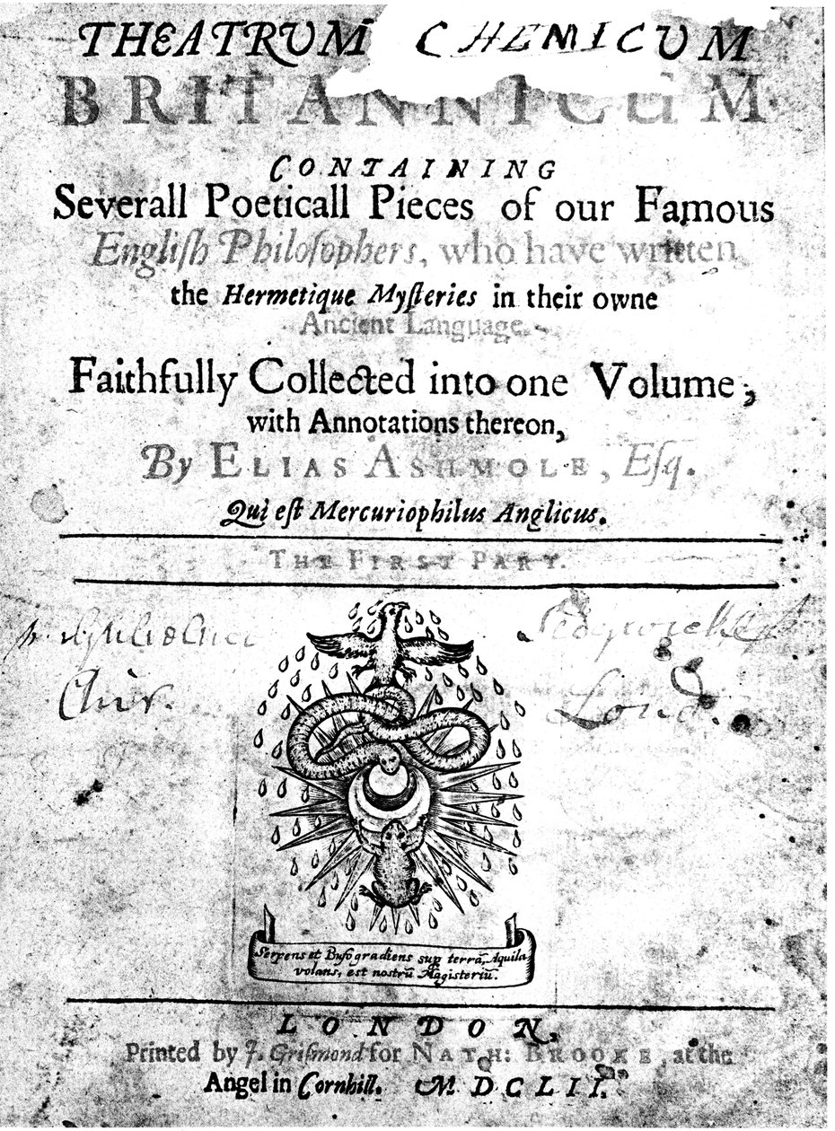 Title page of Elias Ashmole