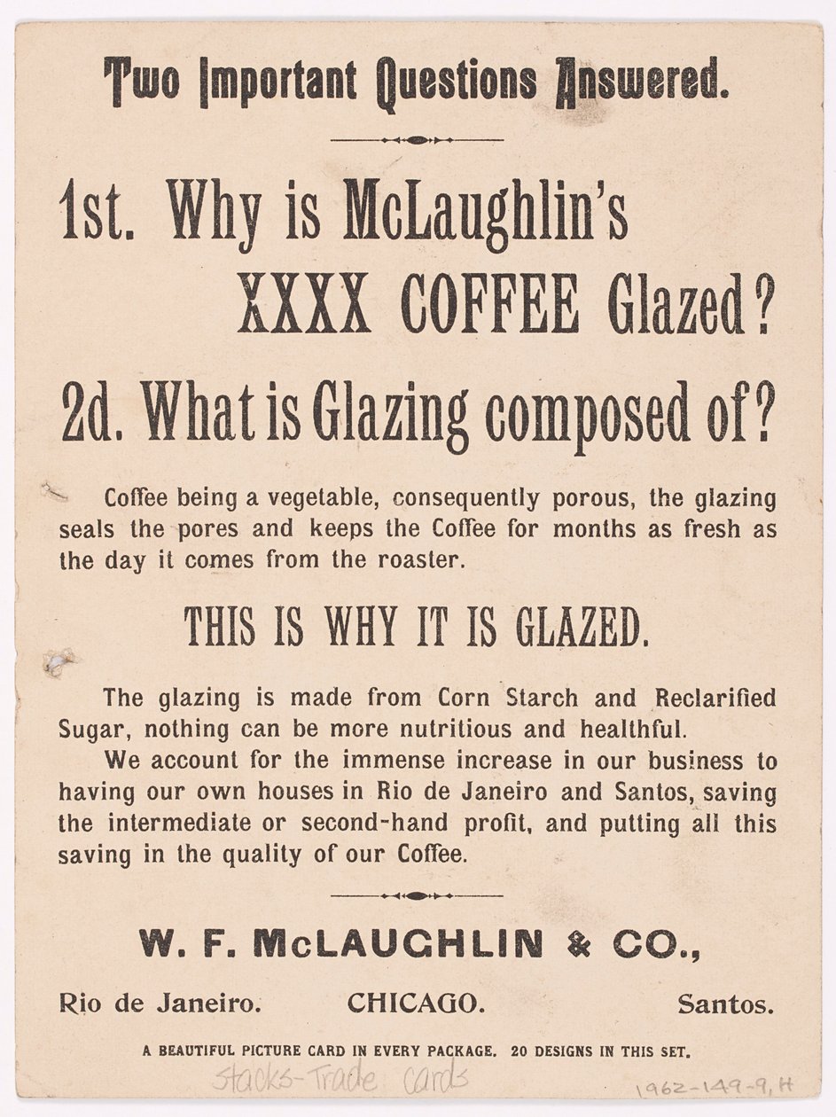 Trade Card, Advertisement for McLaughlin