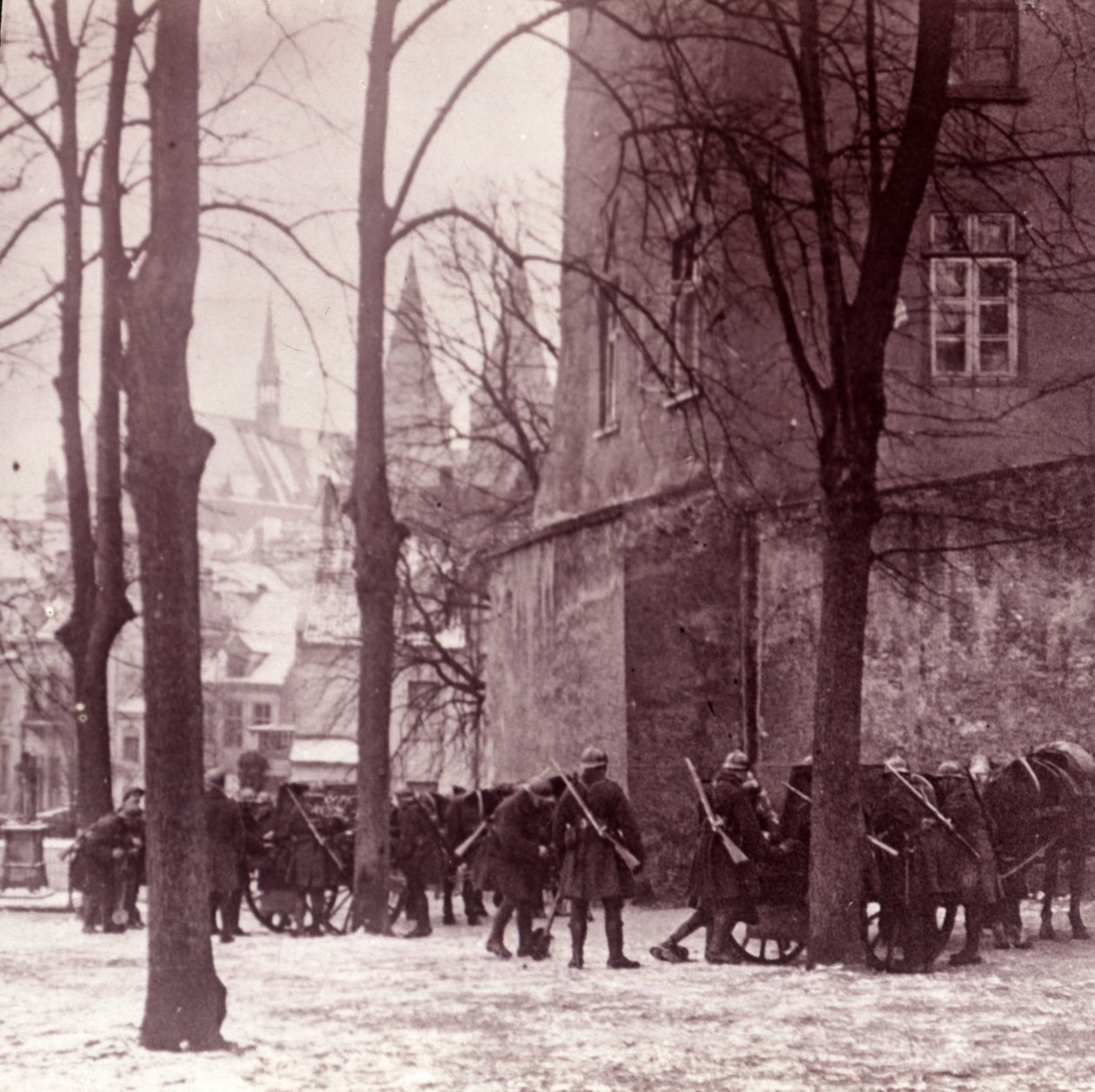 Troops, Aachen, Germany, c. 1914-1918 by Unbekannt